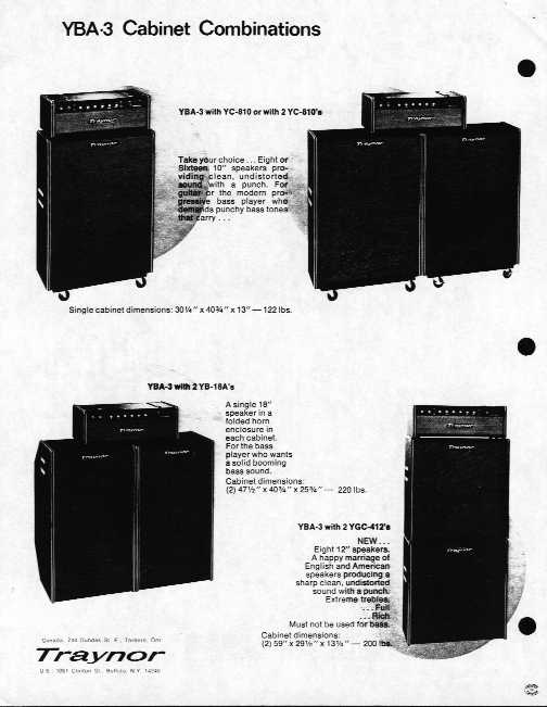 Traynor Amp Catalogue